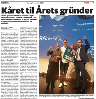 Awarded "Entrepreneur of the Year"!