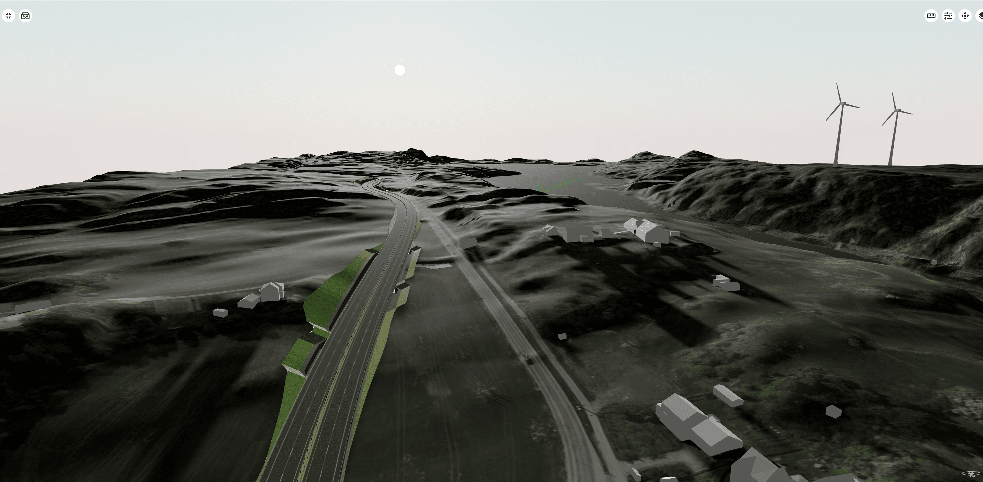 Energy project access road generated in Infraspace